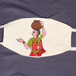 HAND PAINTED COTTON FACE MASK-WSFMHPFMCT27